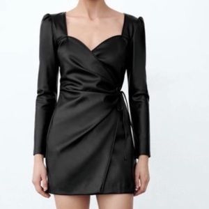 House of Harlow Black vegan leather Mini Dress